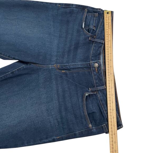 Old Navy Womens Size 14 Kicker Boot Cut Stretch Mid Rise Dark Wash Blue Denim - Picture 9 of 12